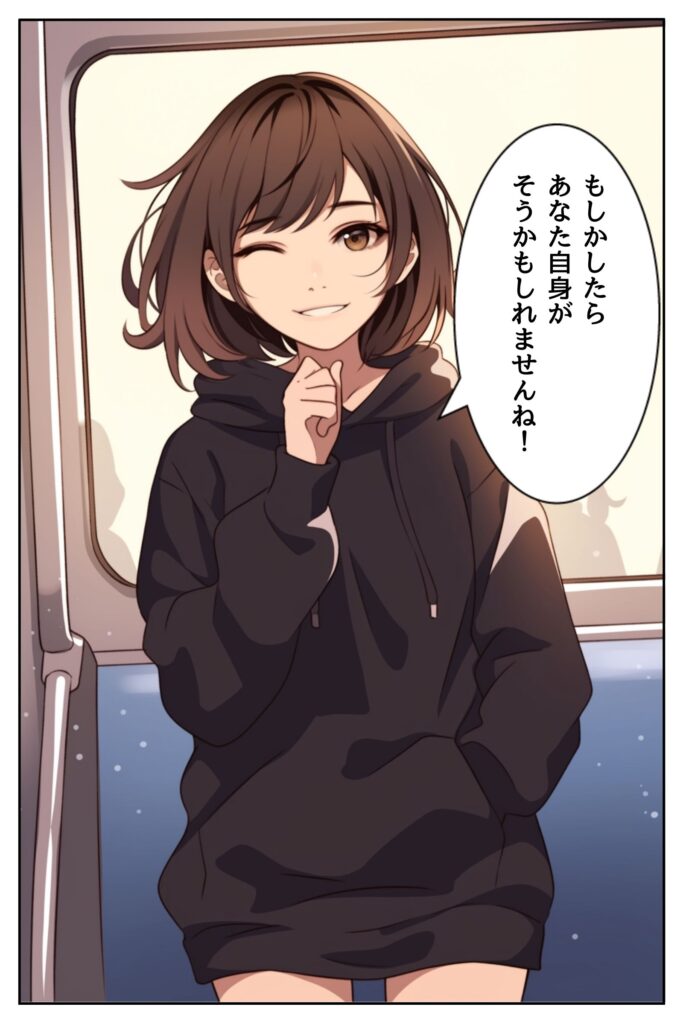漫画セリフ：もしかしたら、あなた自身がそうかもしれませんね。