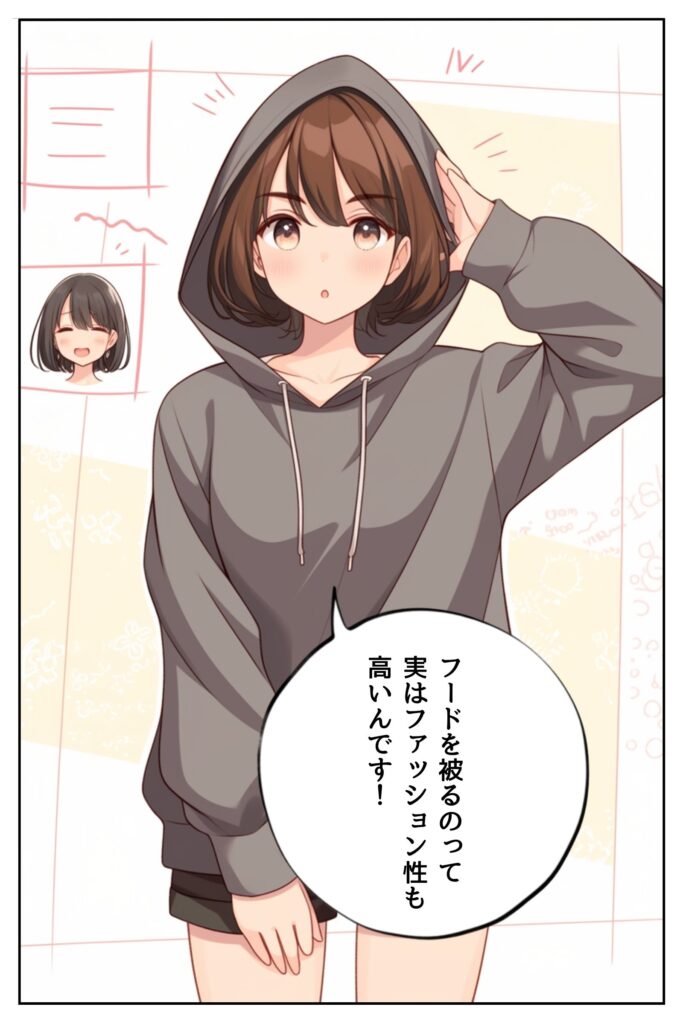 フード被りのファッション性