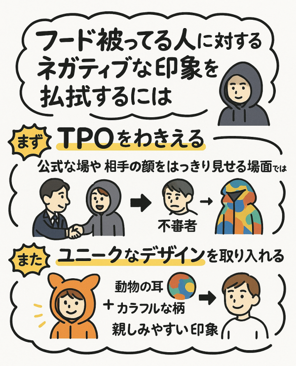 フード被りをポジティブに変える方法