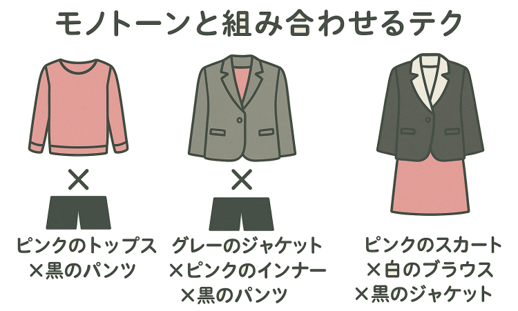 モノトーンと組み合わせるテク